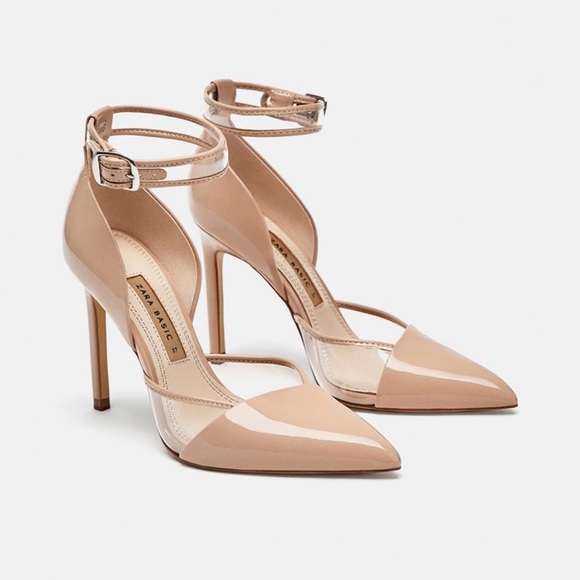 nude pumps with strap